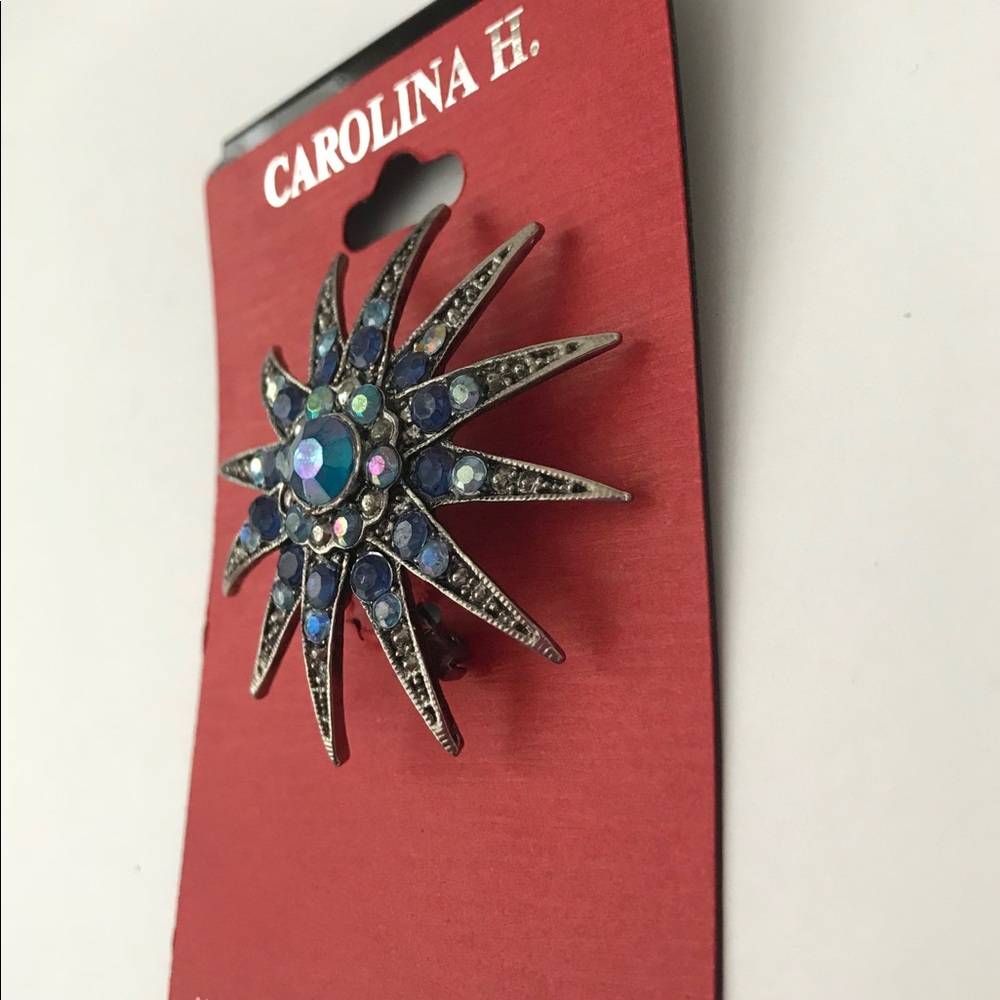 ❌SOLD❌ Brand New Carolina H Blue Pin/Brooch - Picture 7 of 9